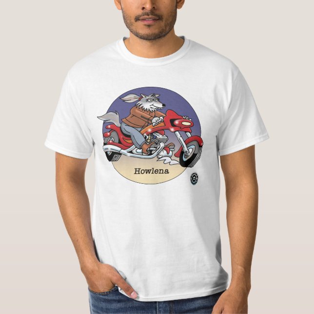 Adult T Shirt - Howlena, Bikers are Animals © (Front)