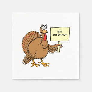 Adult Thanksgiving Humor Tofurkey Joke Napkins