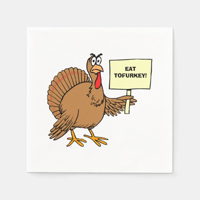 Adult Thanksgiving Humor Tofurkey Joke Napkins (Front)