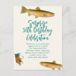 Adult Trout Fishing Birthday Party Invitations