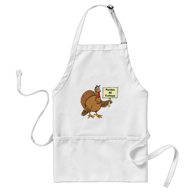 Adult Turkey Jokes Presidential Pardon All Turkeys Adult Apron (Front)