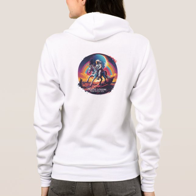 Adult unicorn women’s zip hoodie (Back)