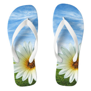 Adult, Wide Strap Flip Flops/Daisy Flops