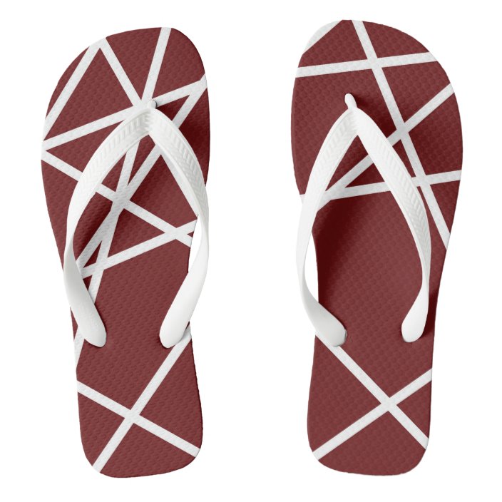 white line flip flops