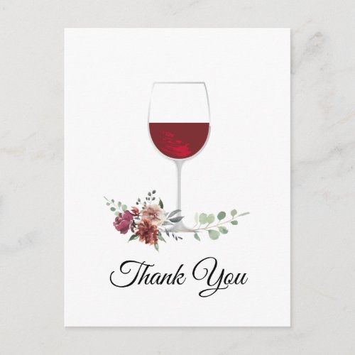 adult  wine thank you card