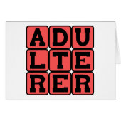 Adulterer, Scarlet Letter (Front Horizontal)