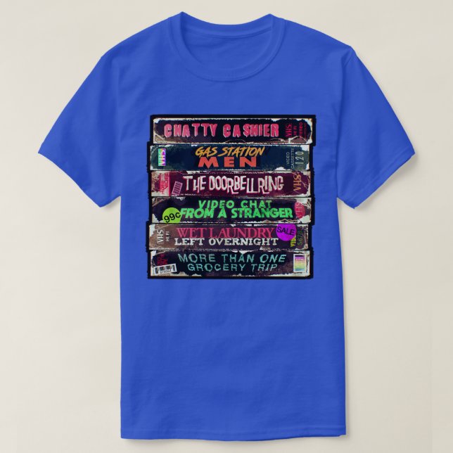 Adulthood Horror VHS T-Shirt (Design Front)