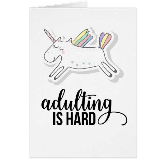 Adulting is Hard Funny Cards (Front)