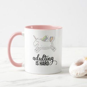 Adulting is Hard Funny Unicorn Mug