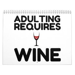 ADULTING REQUIRES WINE CALENDAR