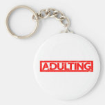 Adulting Stamp Keychain