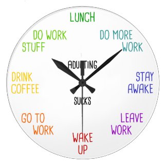 Adulting Sucks Rainbow Office / Work Wall Clock