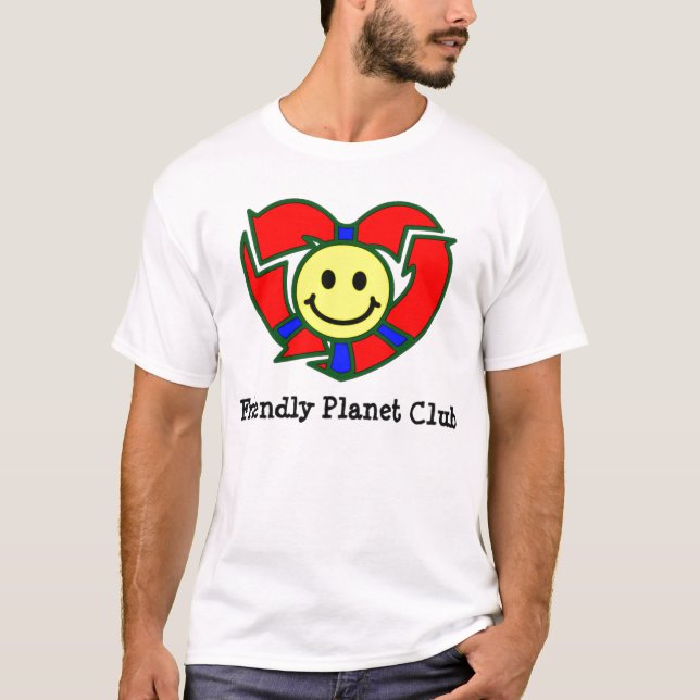 Adults Friendly Planet Club T-Shirt (Front)