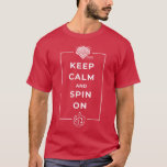 Adults' Hanukkah Shirt - "Keep Calm and Spin On"<br><div class="desc">Show off your Hanukkah ruach with this fun t-shirt! 25% of sales benefit the Hineni Learning Center at Adat Chaverim.</div>