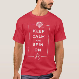 Adults' Hanukkah Shirt - "Keep Calm and Spin On"