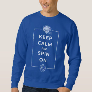 Adults' Hanukkah Sweatshirt - "Keep calm"