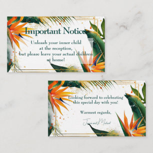 Adults only! Birds of Paradise Bliss Enclosure Card