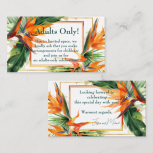 Adults only! Birds of Paradise Bliss Enclosure Card