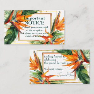 Adults only! Birds of Paradise Bliss Enclosure Card