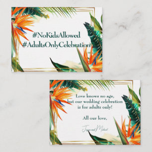 Adults only! Birds of Paradise Bliss Enclosure Card