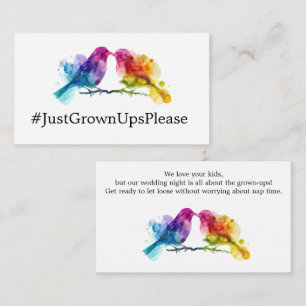 Adults Only LGBTQ+ Rainbow Lovebirds Enclosure Card