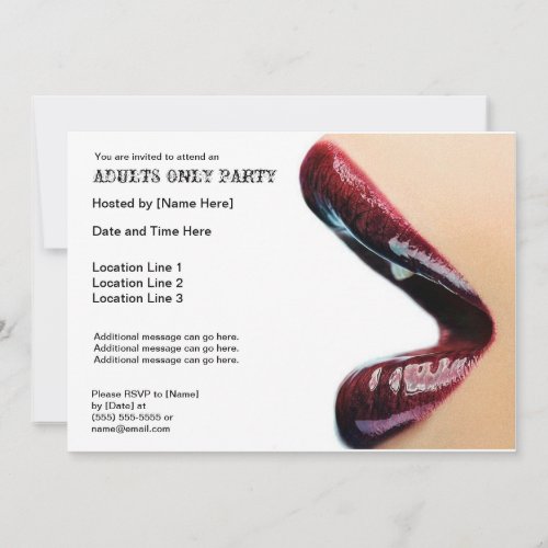 Adults Only Party Invitations