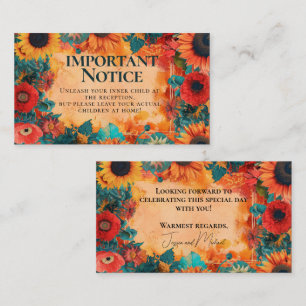 Adults Only🌻Sunflower and Poppy Reverie Enclosure Card