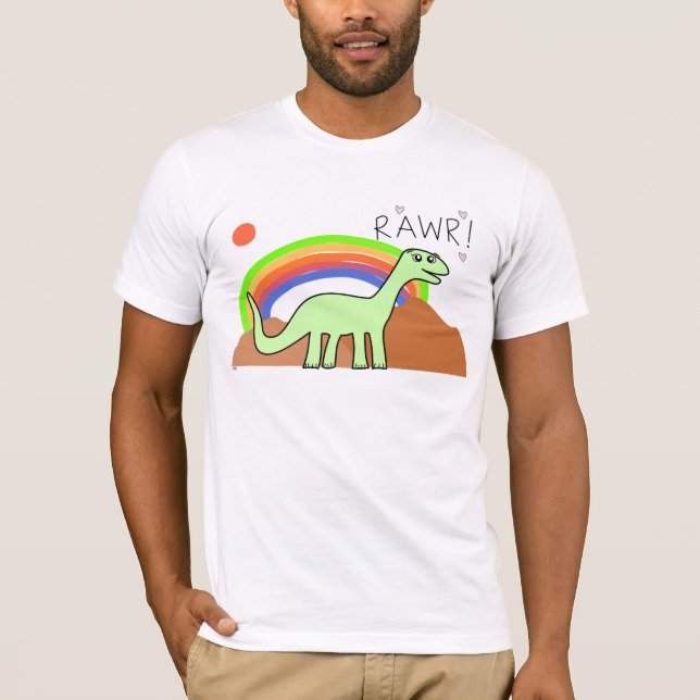 Adults Rainbow Rawr Shirts (Front)