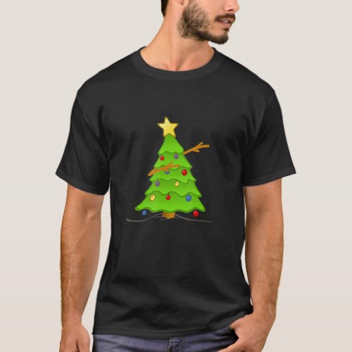 Adults Red Season Kids Dabbing Christmas Tree T_Shirt