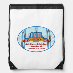Adults w Albinism Weekend 2025 Reno - Drawstring Drawstring Bag
