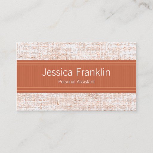 Customizable Advance Orange Assistant Business Cards