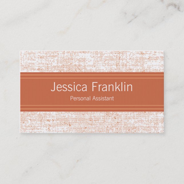 Advance Orange Assistant Business Cards (Front)