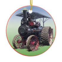 Advance Steam Traction Engine Ceramic Ornament
