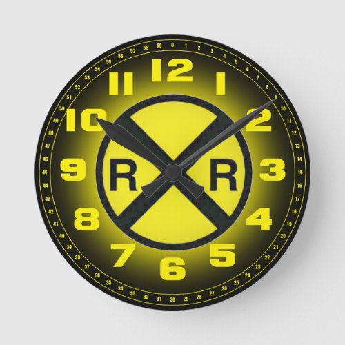 Advance Warning Sign Railroad Crossings Round Clock