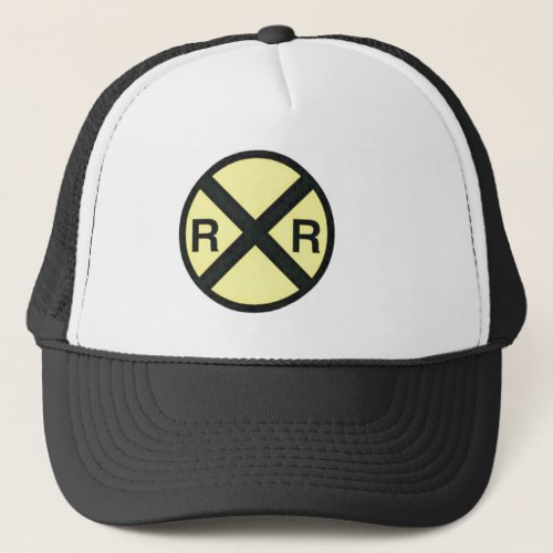 Advance Warning Sign Railroad Crossings     T_Shir Trucker Hat