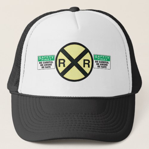 Advance Warning Sign Railroad Crossings     Trucker Hat