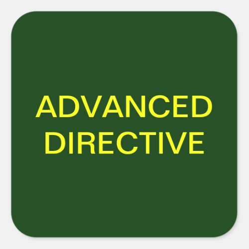 Advanced Directive Medical Chart Labels