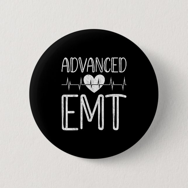 Advanced Emt - Emergency Medical Technician Ems Pa Button (Front)