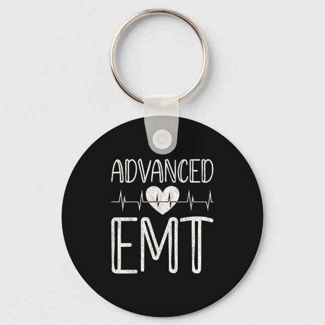 Advanced Emt - Emergency Medical Technician Ems Pa Keychain (Front)