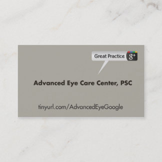 Advanced Eye Care Center Business Card