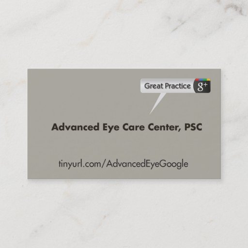 Customizable Advanced Eye Care Center Business Card Templates