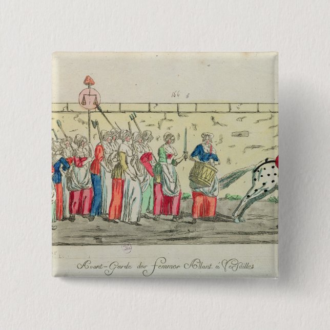 Advanced guard of the women going to pinback button (Front)