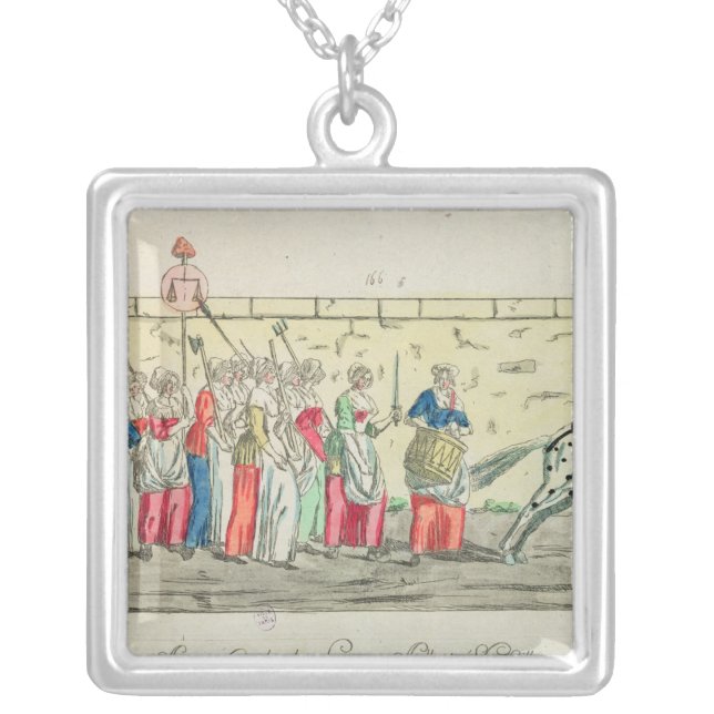 Advanced guard of the women going to silver plated necklace (Front)