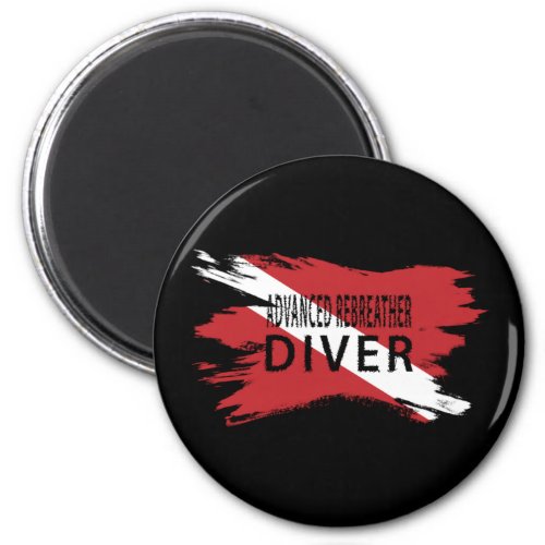 Advanced Rebreather Diver Diver Down Flag Magnet