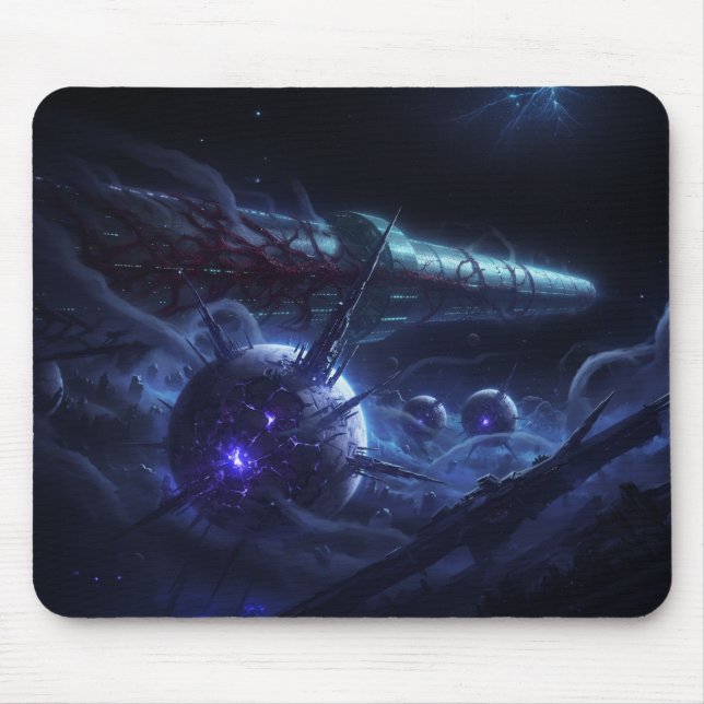 Advanced Research Submarine Navigating Mine Field Mouse Pad (Front)
