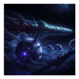 Advanced Research Submarine Navigating Mine Field Poster