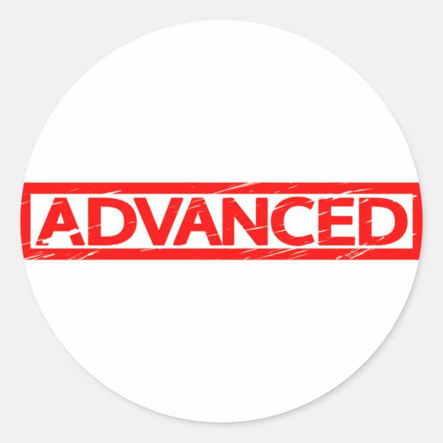 Advanced Stamp Classic Round Sticker (Front)