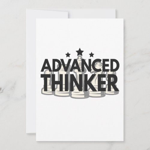 Advanced Thinker Funny Chess PLayer Gift Invitation