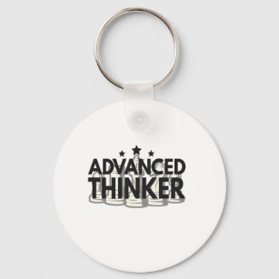 Advanced Thinker Funny Chess PLayer Gift Keychain