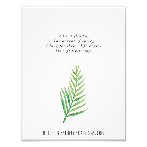 Advent _ 85 x 11 Poetry Printable Photo Print